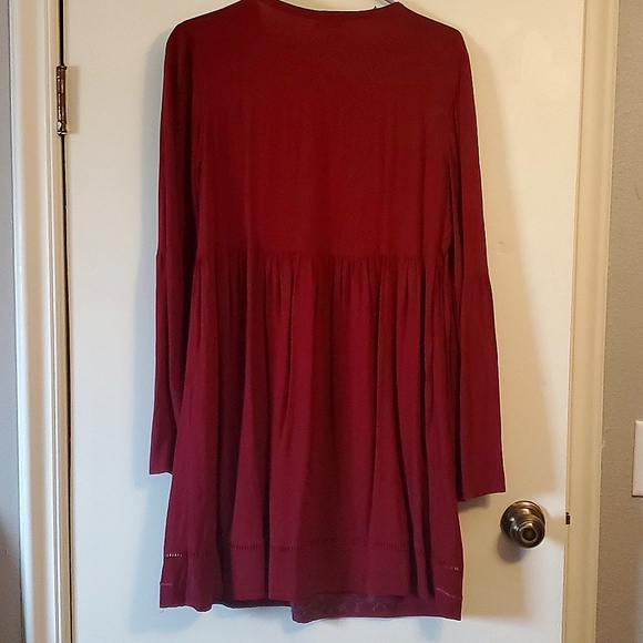 Maroon Boho Dress - Picture 2 of 4